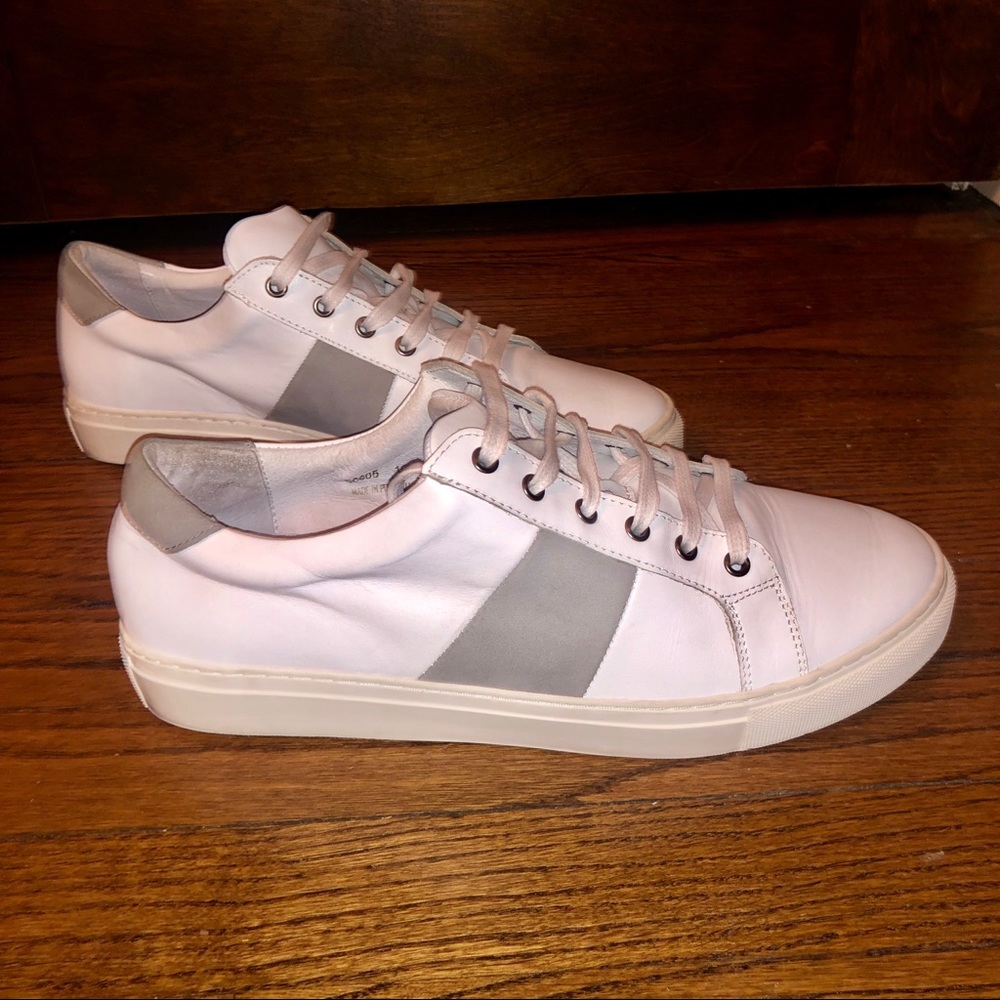 ALPHAKILO Low Top Leather & Suede Sneaker, Sz 10.5